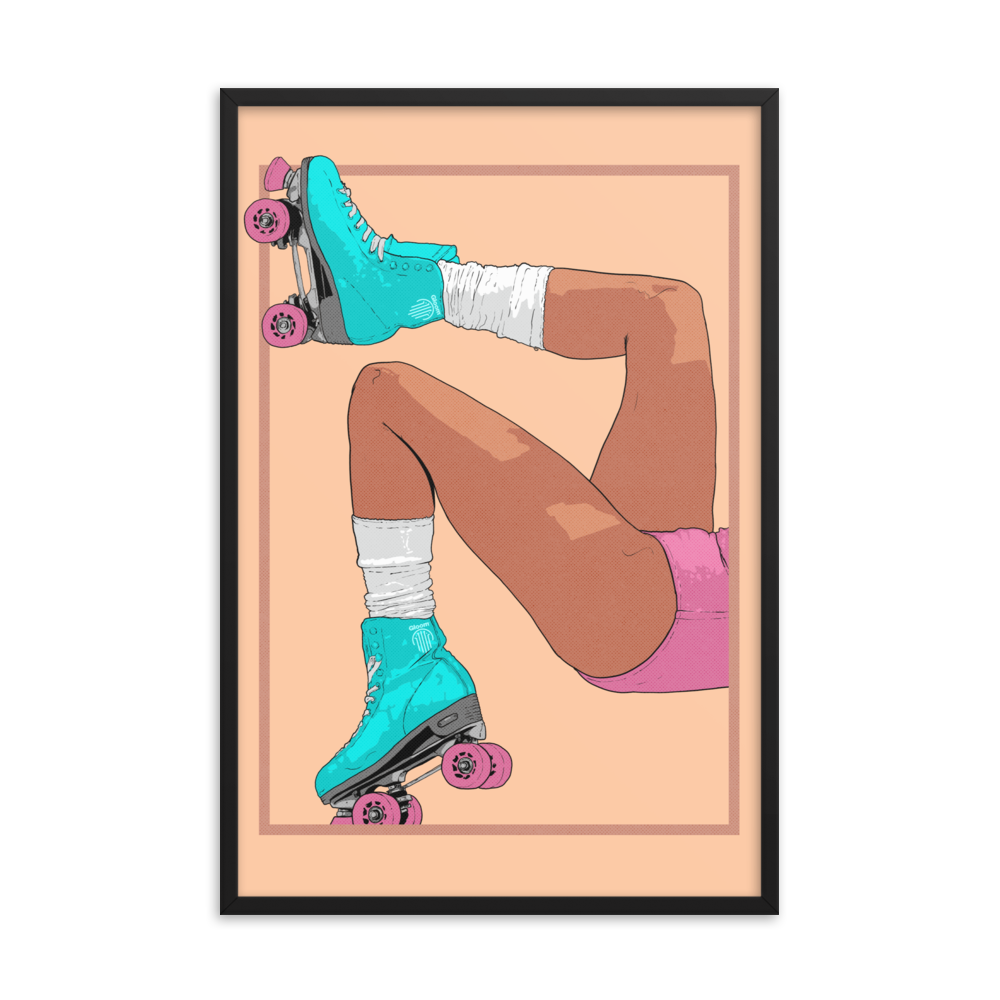 Roller Rink Matte Framed Print