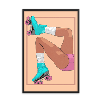 Roller Rink Matte Framed Print