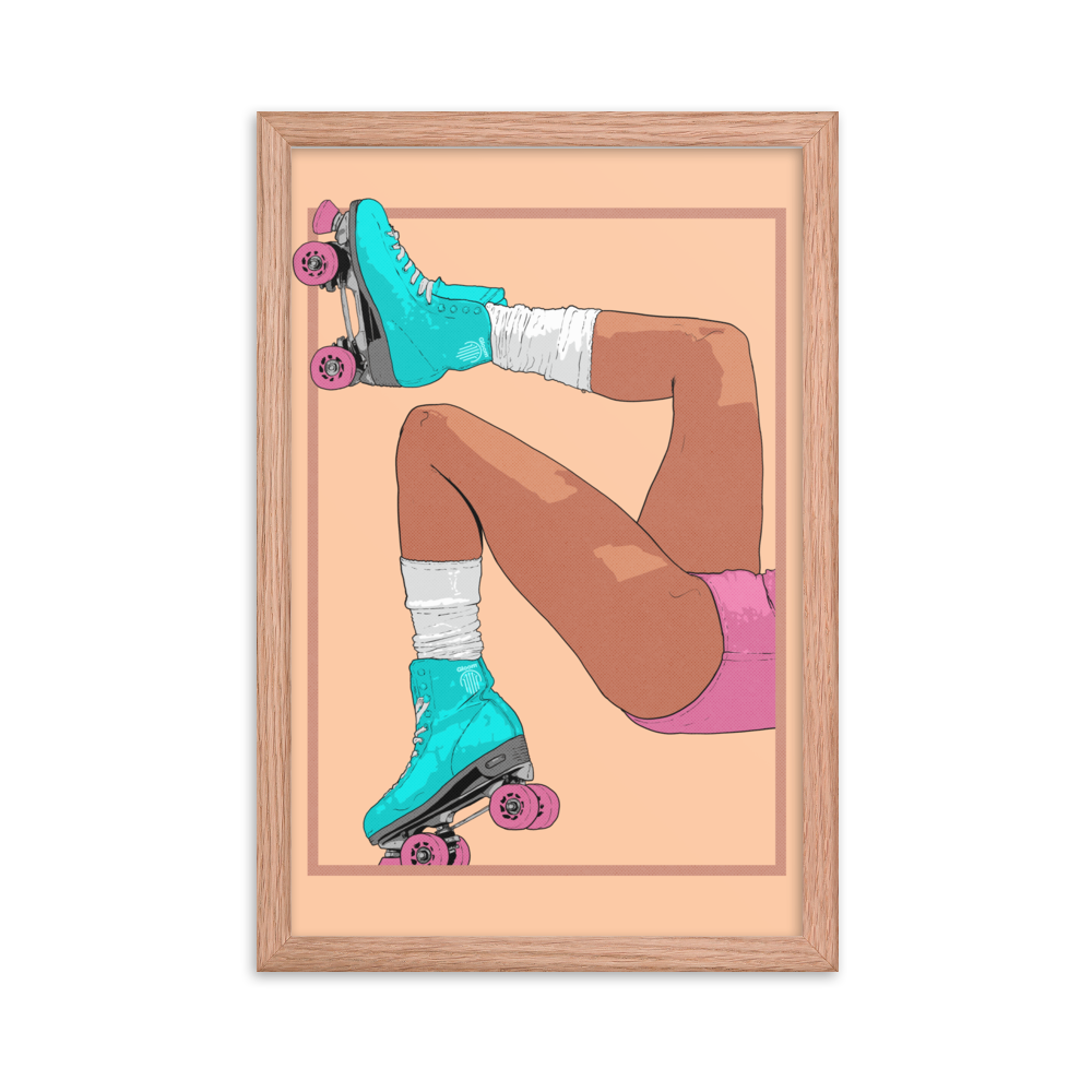 Roller Rink Matte Framed Print