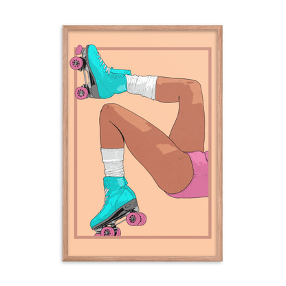 Roller Rink Matte Framed Print