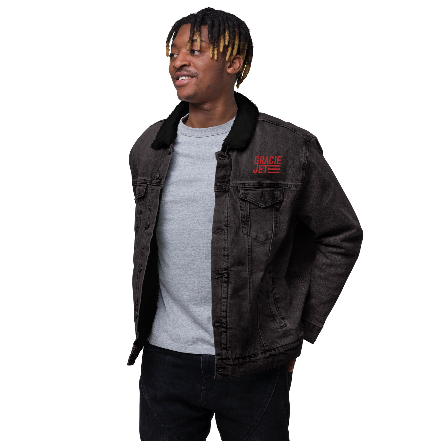 GJ Launch Denim Sherpa Jacket