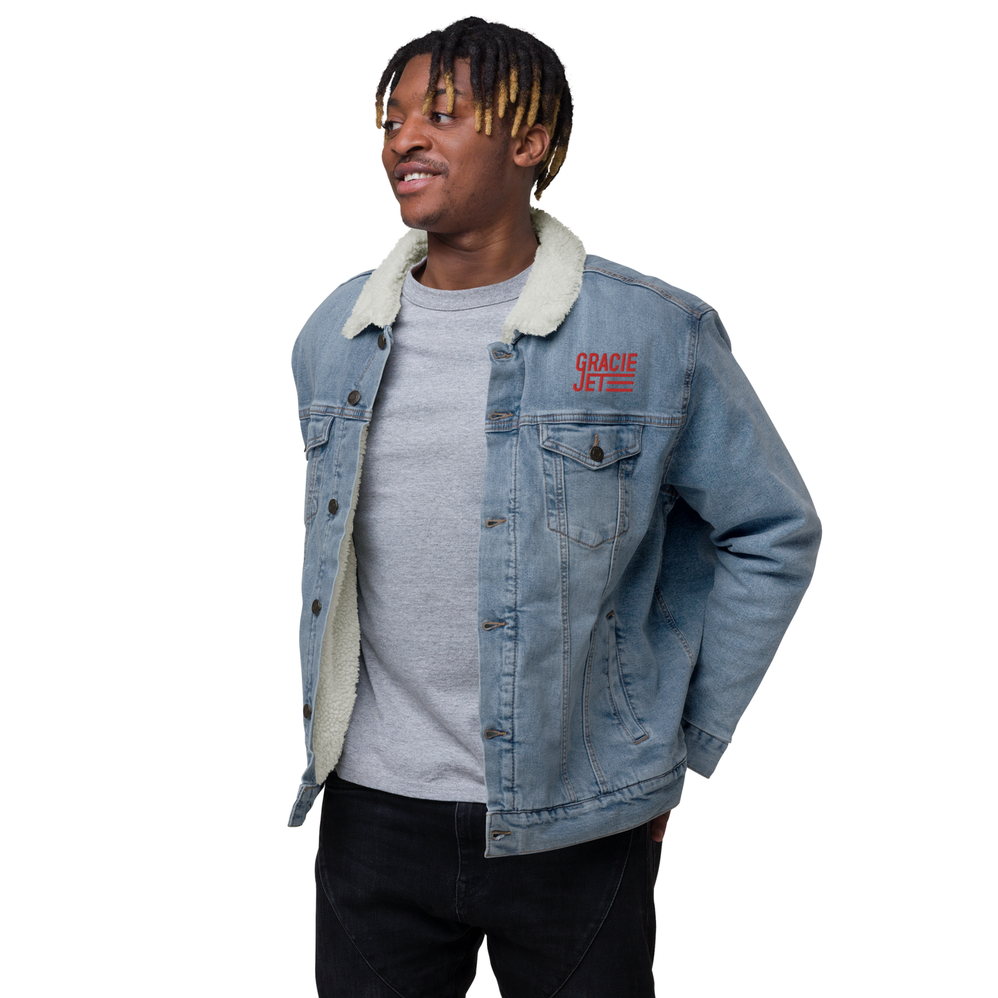 GJ Launch Denim Sherpa Jacket